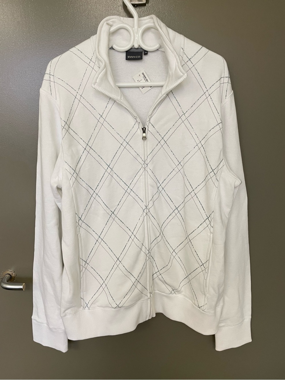 RW&CO. White Full-Zip Jacket